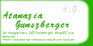 atanazia gunszberger business card